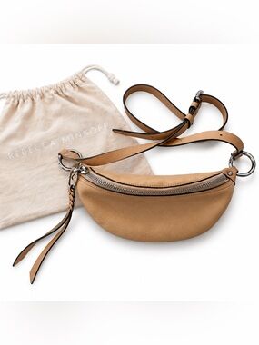 Rebecca Minkoff Mini Bree Soft Leather Belt waist  Bag Honey
